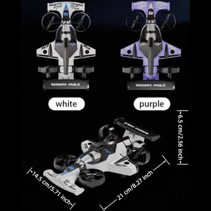 Racing car and drone combination remote-controlled flying car foam material. Features include one-key takeoff stable hovering racing mode and 360° aerial flips. An ideal and fun birthday gift.