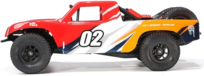 FunXylophy RC Sport Racing Drift Car 1/32 2.4G Mini RWD RC Electric Straight Bridge Off-Road Short Truck Model (KIT Version/Red)