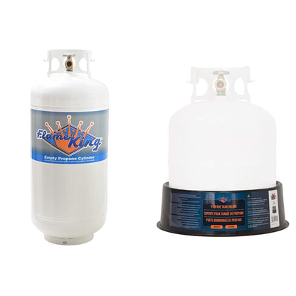 Flame King 40lb Propane Tank Cylinder with Base Stabilizer