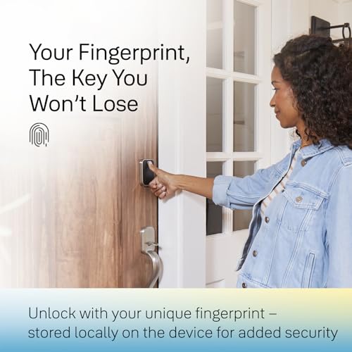 Yale Assure Lock 2 Touch Deadbolt, Black Suede Key-Free Smart Entry Door Lock with Wi-Fi Connected Touchscreen Keypad and Fingerprint Scanner for Code Entry and Remote Access, YRD450-F-WF1-BSP