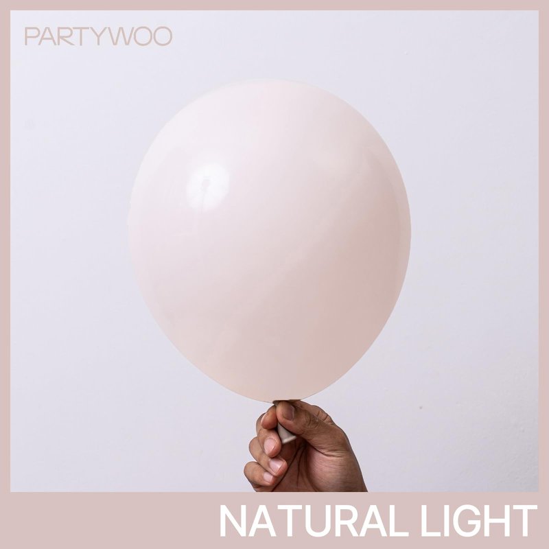 PartyWoo Beige Balloons 155pcs Different Sizes of 18 12 10 5 Inch Boho Cream Ivory Neutral Balloon Arch Kit Garland for Wedding Graduation Engagement Baby Shower Birthday Party Decorations White-F60