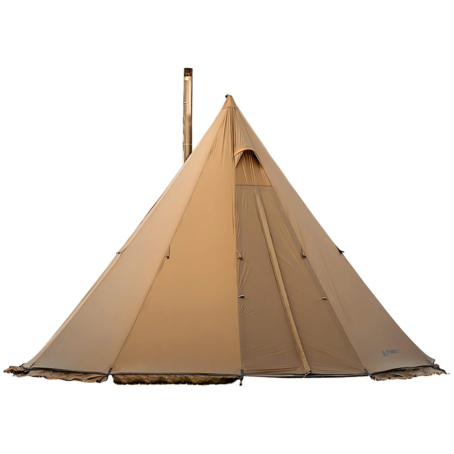 POMOLY Tipi Tent Camping Hot Tent, Circle 2 Portable Pyramid Wood Stove Tents for 2 Person Hiking, Hunting, Backpacking (Circular Braces)