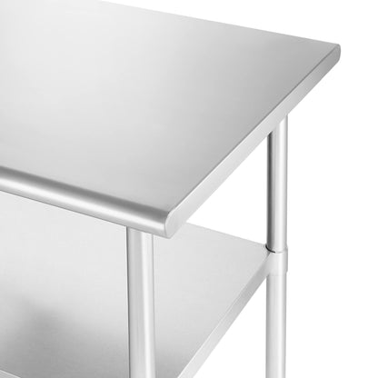 GRIDMANN Stainless Steel Work Table 18 x 24 Inches, NSF Commercial Kitchen Prep Table with Under Shelf for Restaurant and Home