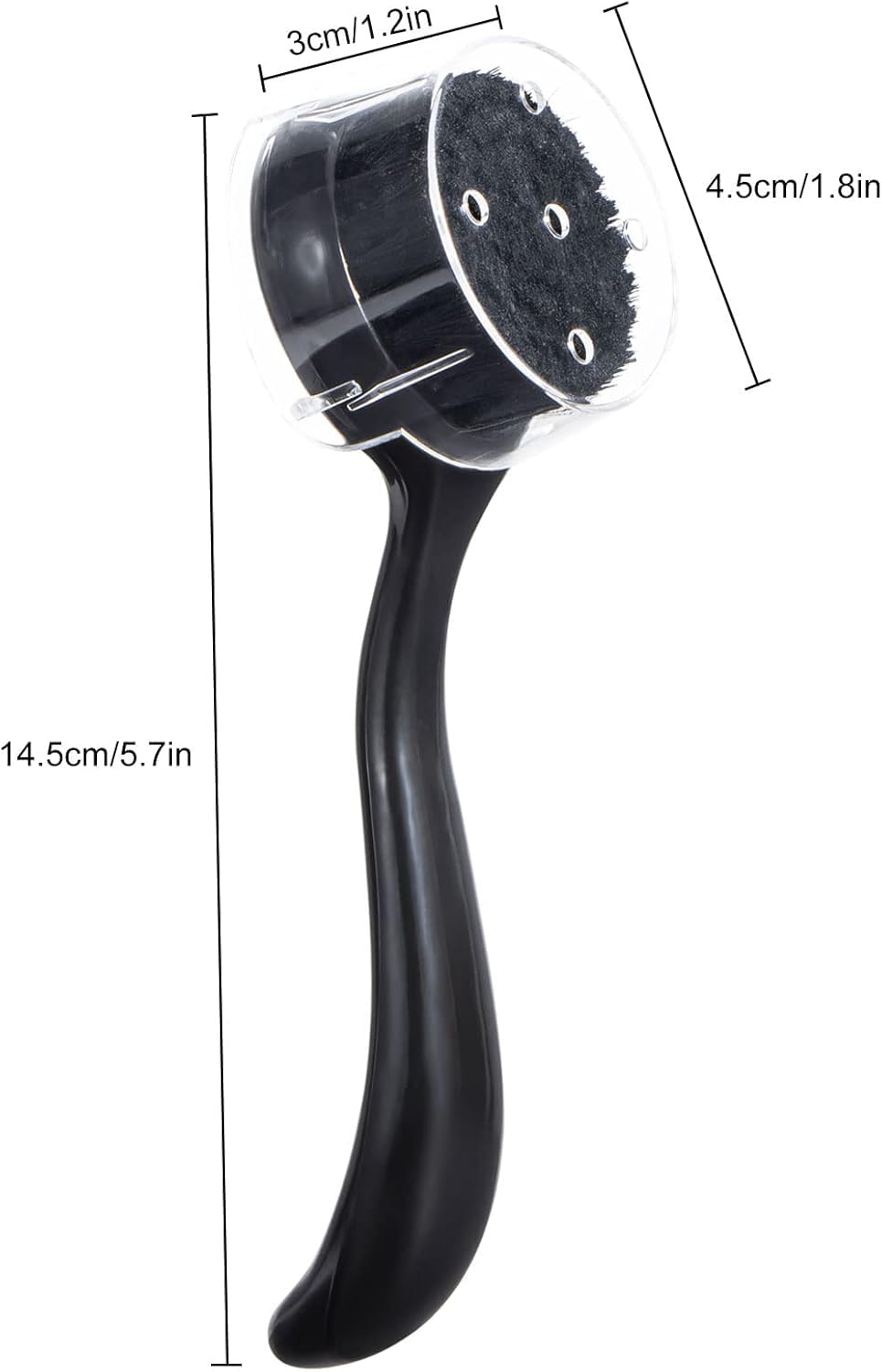 2 Pcs Large Facial Cleansing Brush, Face Brush Cleanser, Upgraded Soft Exfoliating Face Wash Brush Face Scrubber for Skincare, Black Charcoal Bristles Glitter Handle