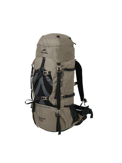 Naturehike 70+5L Hiking Backpack with Rain cover, Waterproof Lightweight Camping Backpack for Men & Women, Travel(Brown)