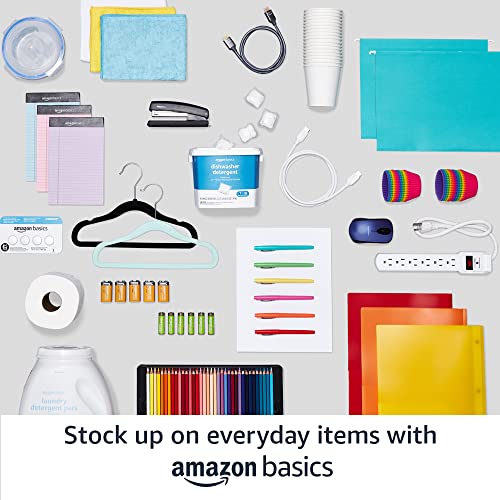 Amazon Basics Kids Velvet, Non-Slip Clothes Hangers (baby/toddler), 11.6 inches (for baby clothes), Pack of 30, Gray