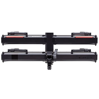 KUAT 2" Piston Pro X LED Dual Ratchet Hitch Rack - Secure Rugged Kashima-Coated Portable Foldable Easy-to-Use No Frame Contact 2-Bike Hauling Platform with 53" Max Wheelbase & 5" Max Tire Width