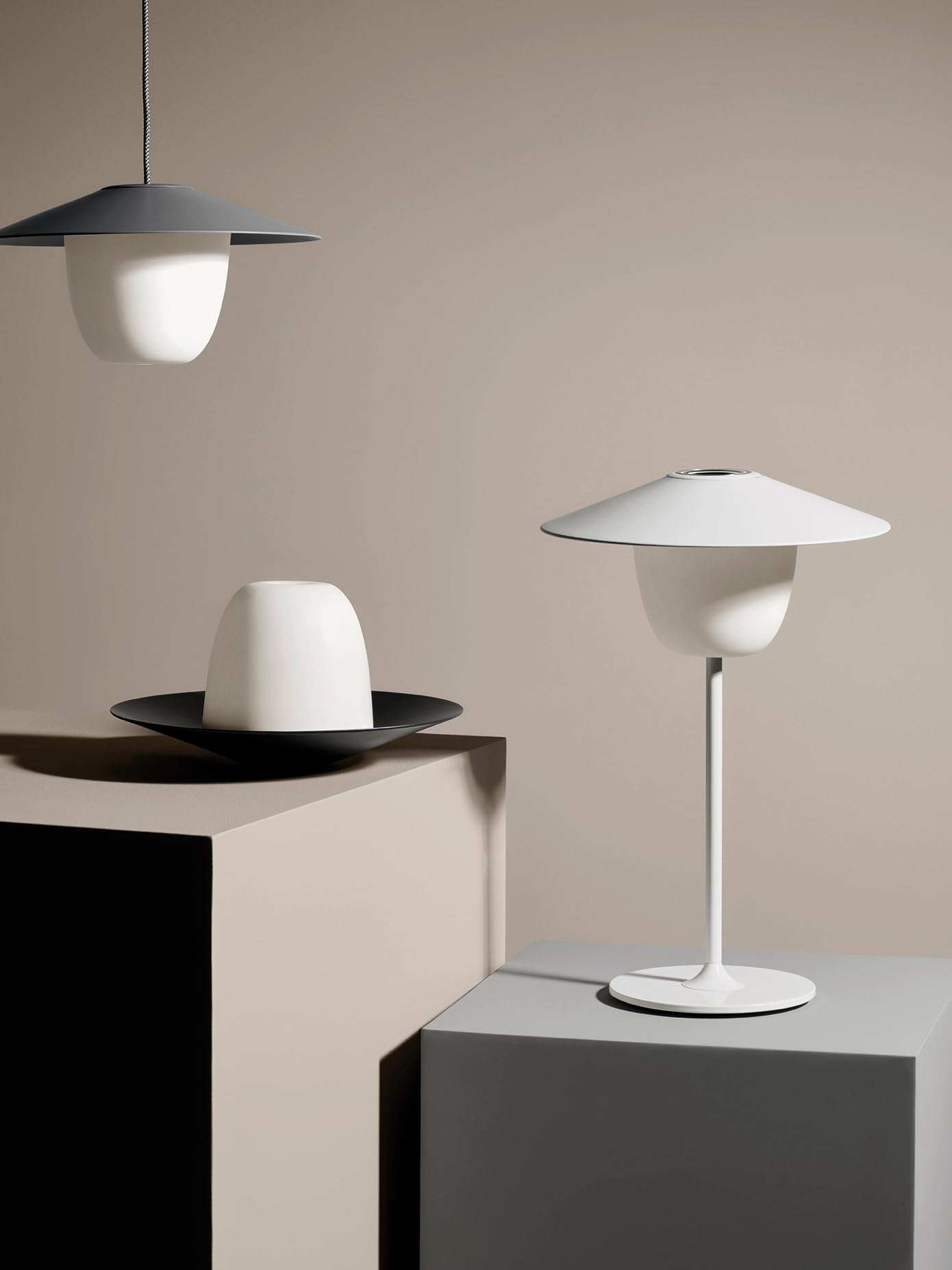 Blomus ANI LAMP 3-in-1 Rechargeable LED Lamp, White