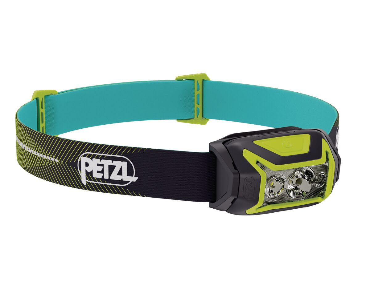 PETZL ACTIK CORE Headlamp - Powerful, Rechargeable 650 Lumen Light with Red Lighting for Hiking, Climbing, and Camping - Green
