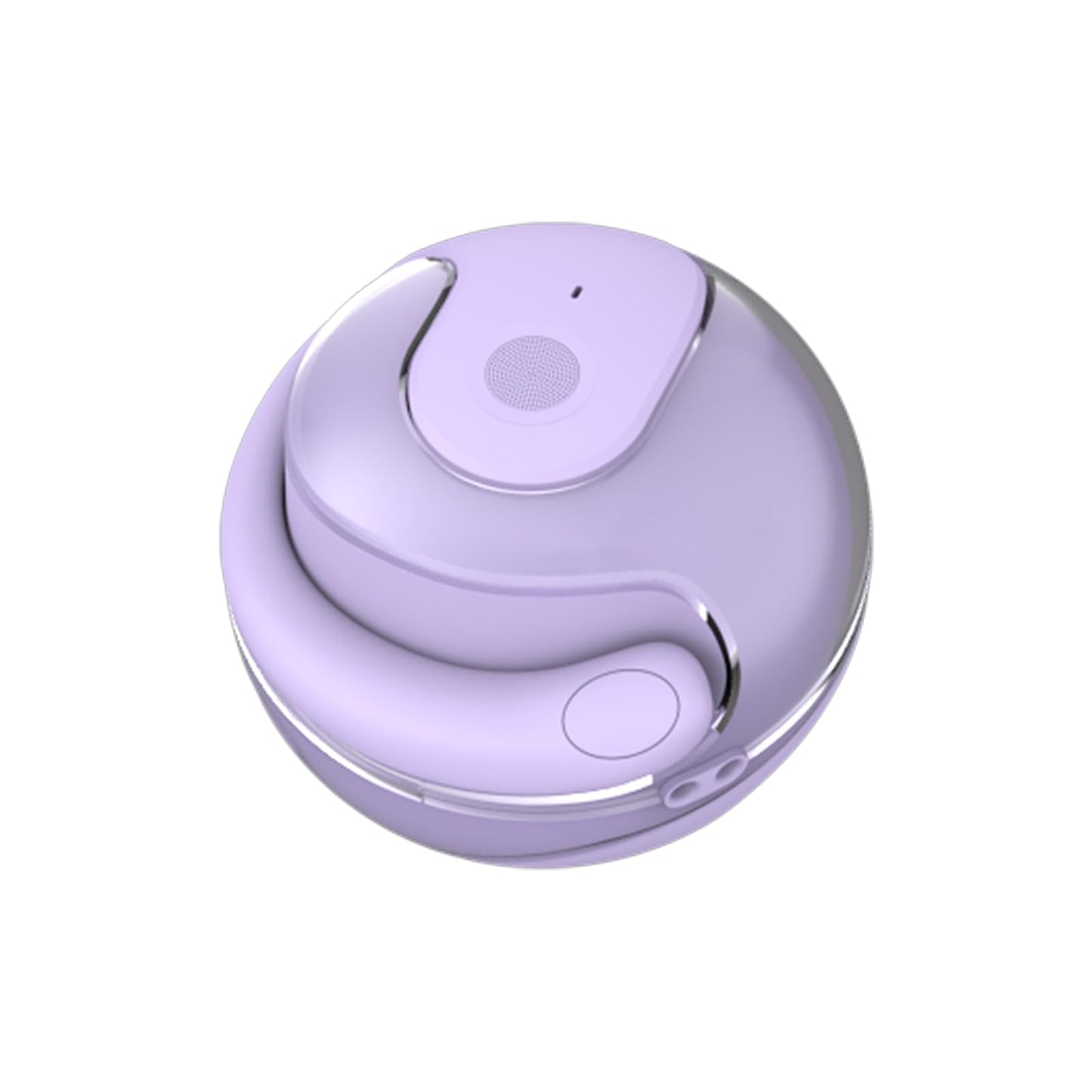 URIZONS Ball Shape Earhook TWS Gaming On Ear Earbuds Wireless Earphones - Low-Latency with Charging case Bluetooth Over Ear Headphones TWS Headset Suitable for Gamers/Runners/Fitters/Sport -Purple