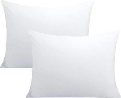 FLXXIE Pillow Cases - Soft Microfiber Standard Size Pillow Covers | Wrinkle & Stain Resistant, 2-Piece Set, 20x26, White