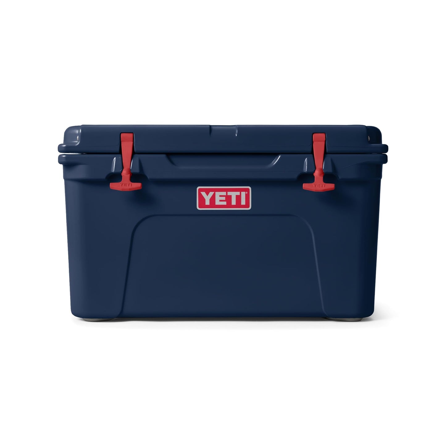 YETI Tundra 45 Cooler, Navy/Rescue Red
