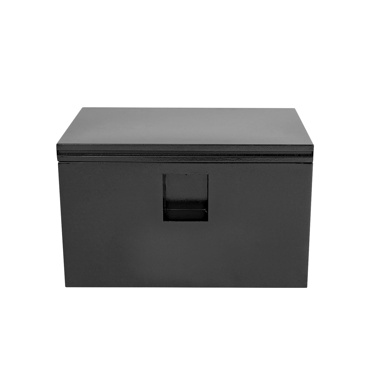 COOLBAG Steel Truck Bed Tool Box, 24x15x15 Inch Storage Box with Side Handle and Dual Gas-Shock Lids,Chest Toolbox Weatherproof Square Organizer for Pickup Truck RV Trailer, Black