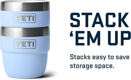 YETI Rambler 4 oz Stackable Espresso Cups - Stainless Steel, Vacuum Insulated, 2 Pack