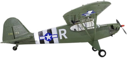 RC Plane 1/16 WWII Piper J-3 CUB RC 4CH Brushless Fixed-Wing Aircraft Model with Gyro Stabilization Outdoor RC Airplane for Beginner (RTF Version)