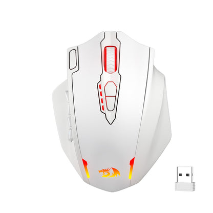Redragon M913 Impact Elite Wireless Gaming Mouse, 16000 DPI Wired/Wireless RGB Mouse with 16 Programmable Buttons, 45 Hr Battery and Pro Optical Sensor, 12 Side Buttons MMO Mous
