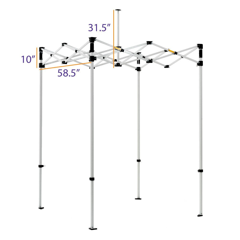 Impact Canopy 5' x 5' Pop-Up Canopy Tent Frame, Replacement Powder-Coated Lightweight Steel Frame with Dust Cover