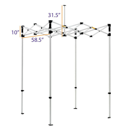 Impact Canopy 5' x 5' Pop-Up Canopy Tent Frame, Replacement Powder-Coated Lightweight Steel Frame with Dust Cover