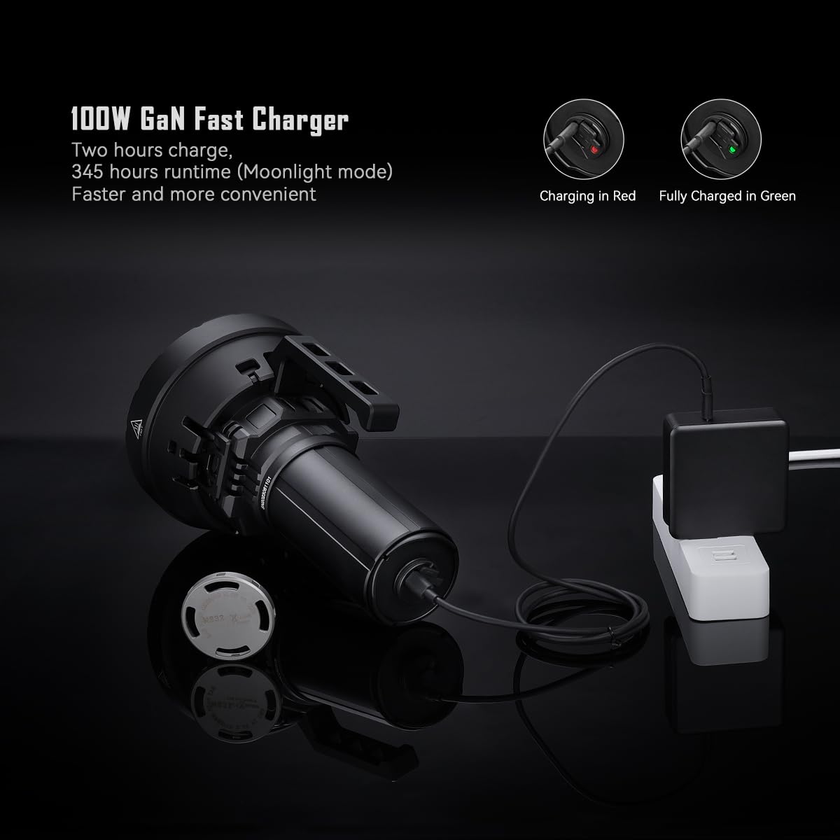 IMALENT MS32 Rechargeable LED Flashlight 200,000 Lumens, High Lumen Output with Powerful Illumination, Long Range 1618M, Bright Outdoor Flashlight for Camping, Emergency, Search Use (Warm Light)