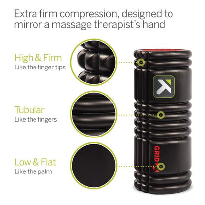 Trigger Point Performance TriggerPoint GRID X Foam Roller with Free Online Instructional Videos, Extra Firm (13-Inch)