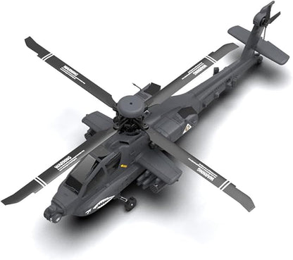 1/32 F11-S AH64 Apacche RC Helicopter 2.4G 6CH RC Dual-axis Co-Drive Flybarless 6G/3D Stunt Airplane Model with GPS and Camera (RTF Version)