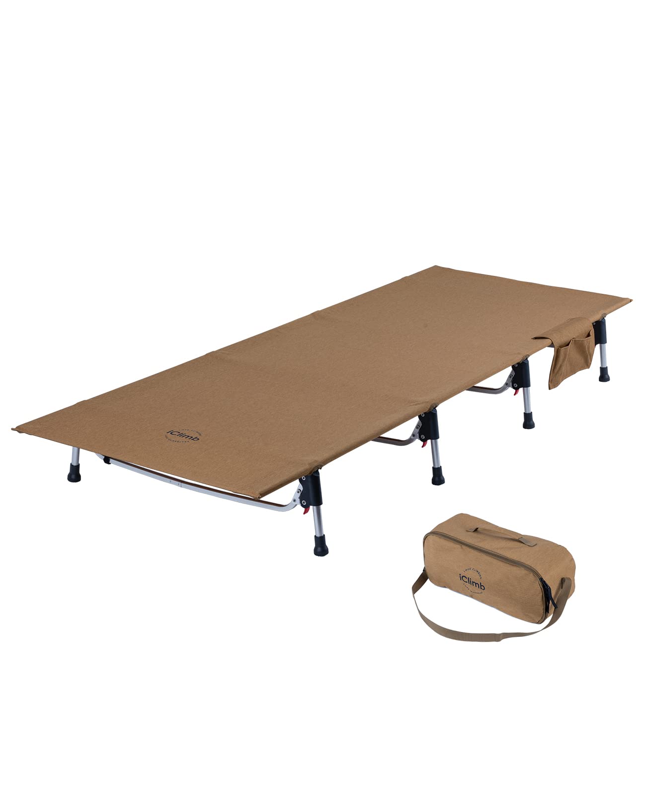 iClimb 1 Folding Table and 1 Super Easy Assemble Cot, Ultralight Compact for Adults Outdoor Camping Backpacking Hiking