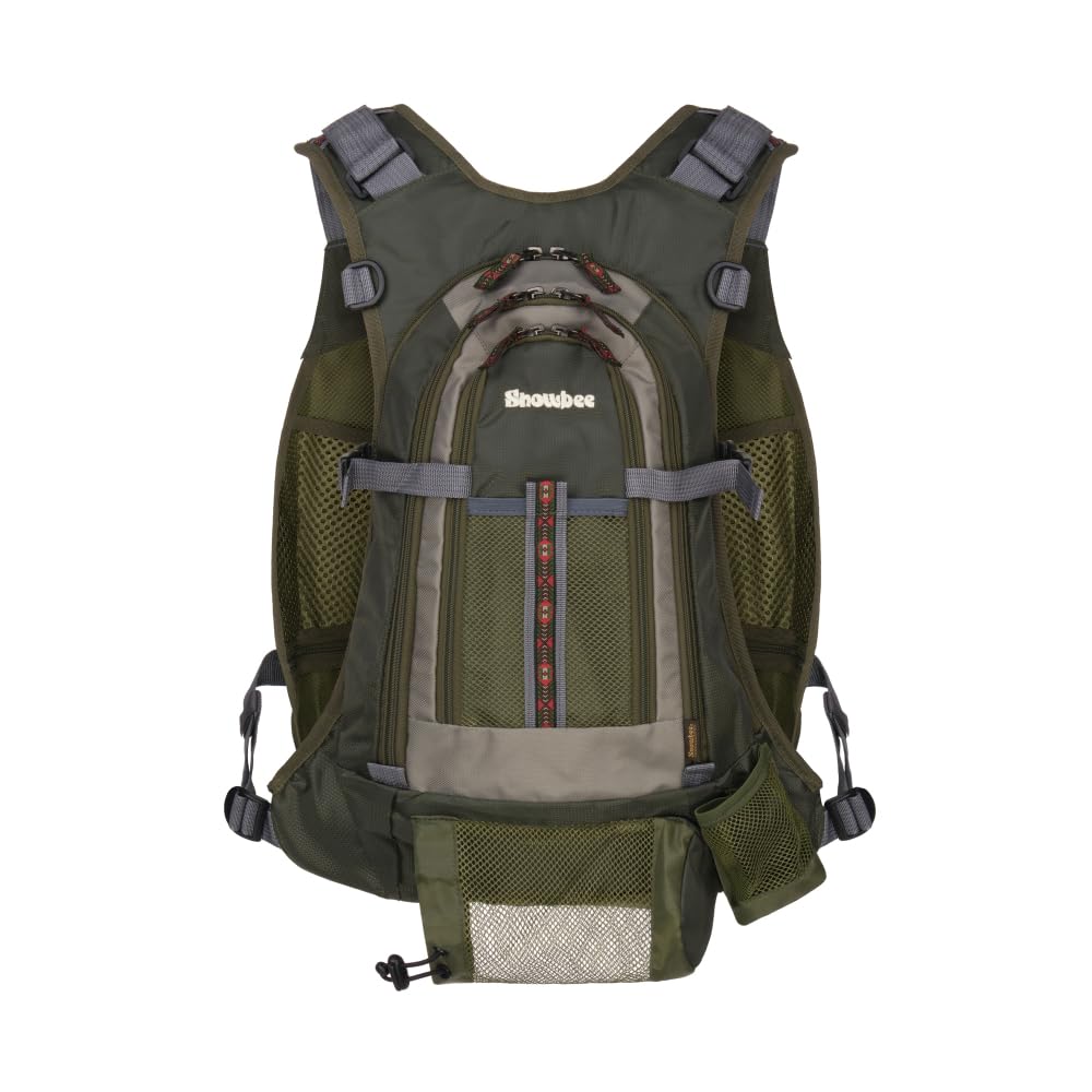Snowbee Fly Vest Backpack – One‑Size Adjustable Fly Fishing Vest with Built‑in Expandable Backpack, 840D Rip‑Stop Waterproof Fabric & Multiple Gear Pockets for River & Bank Anglers