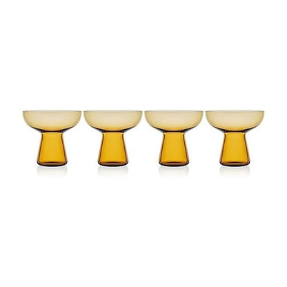 Mikasa Phoebe Margarita Cocktail Glass, Set of 4, Amber