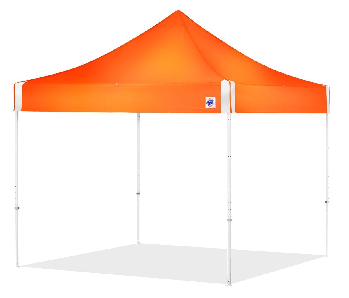E-Z UP Hi-Viz Utility Shelter Canopy, 10' x 10', Commercial Grade Bright Orange Top