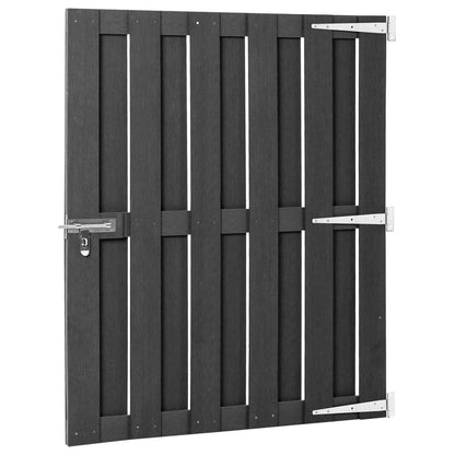 vidaXL Garden Gate, Fence Wall for Outdoor Balcony Patio Backyard, Privacy Screen for Entryway Driveway, Fence Gate Panel Border, WPC Gray