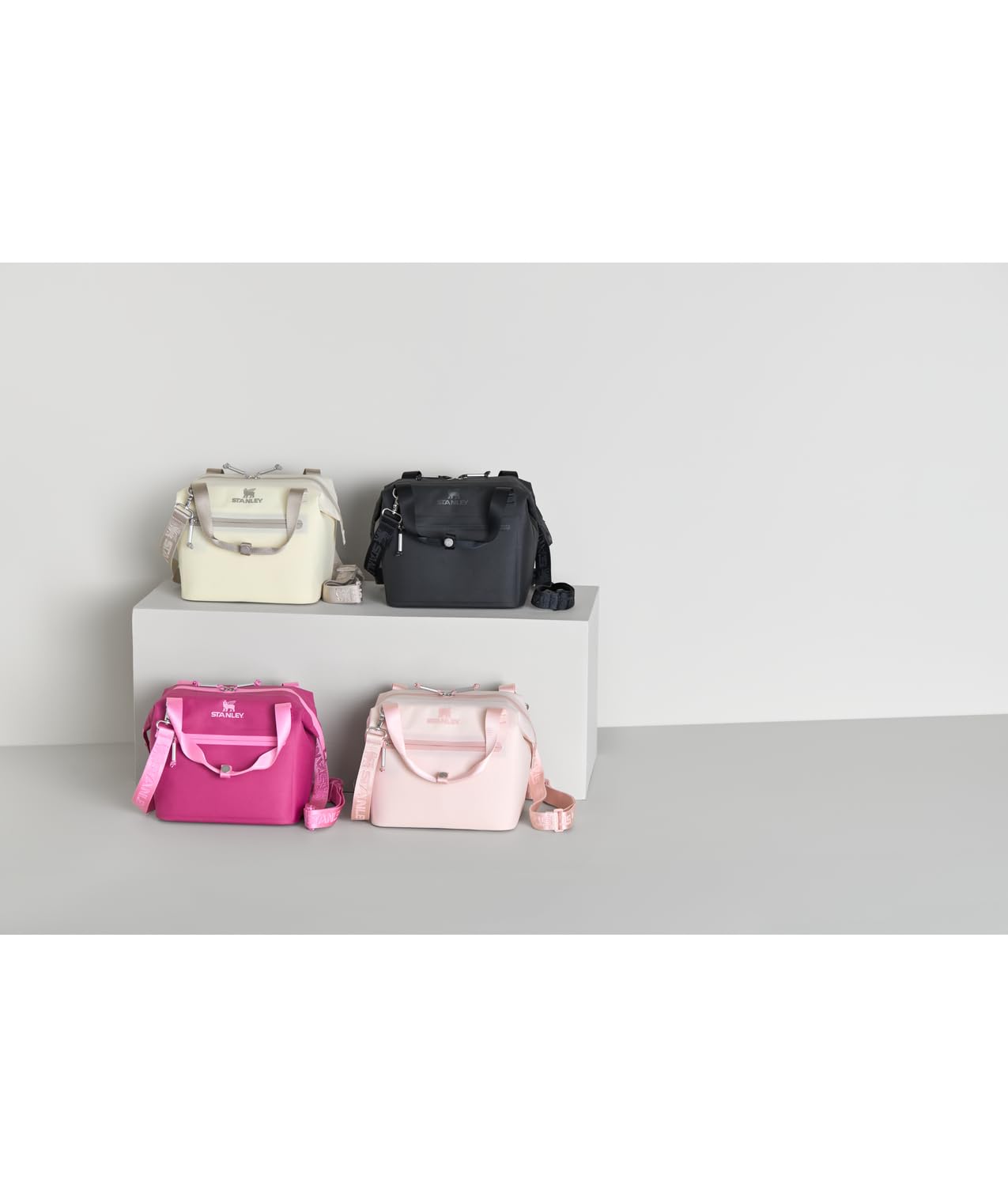 STANLEY All Day Julienne Mini Soft Cooler Bag and Lunch Box 7.4 Quarts | 10 Can Cooler with Handles and Strap | Stays Cold for Hours | Insulated Travel Bag with Zipper | BPA-Free | Fuchsia