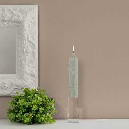 Root Candles 4-Count Unscented Dinner Candles Dripless Beeswax Enhanced Timberline™ Collenette Boxed Candle Set, 7-Inch, Sage Green