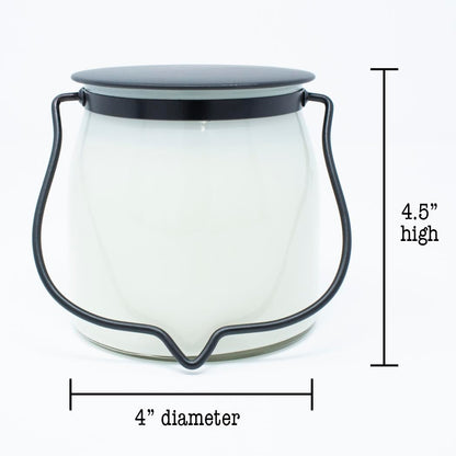 Milkhouse Candle Company Summer Storm Soy Candle - Dewy Greens | Rain-Soaked Woods | Coconut Water Scented - 16 oz Butter Jar with Lid, 65+ Hour Burn Time, Made in the USA