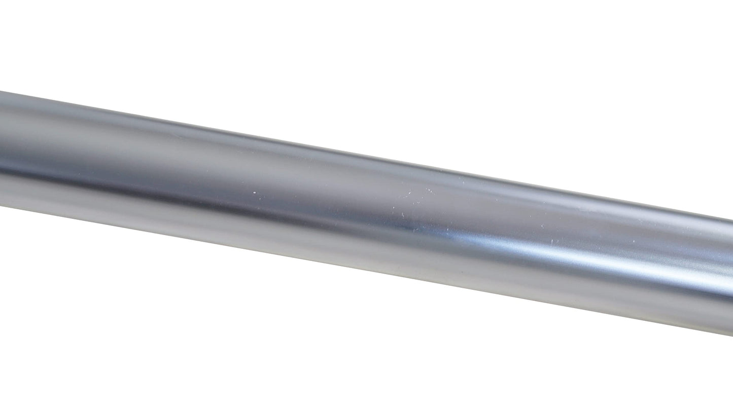 BTEXPERT Set of 2, Aluminum Indoor Outdoor 23.75" Round Restaurant Bar Height 44" Table fix top, Patio Stainless Steel Silver Furniture 25.75" Base
