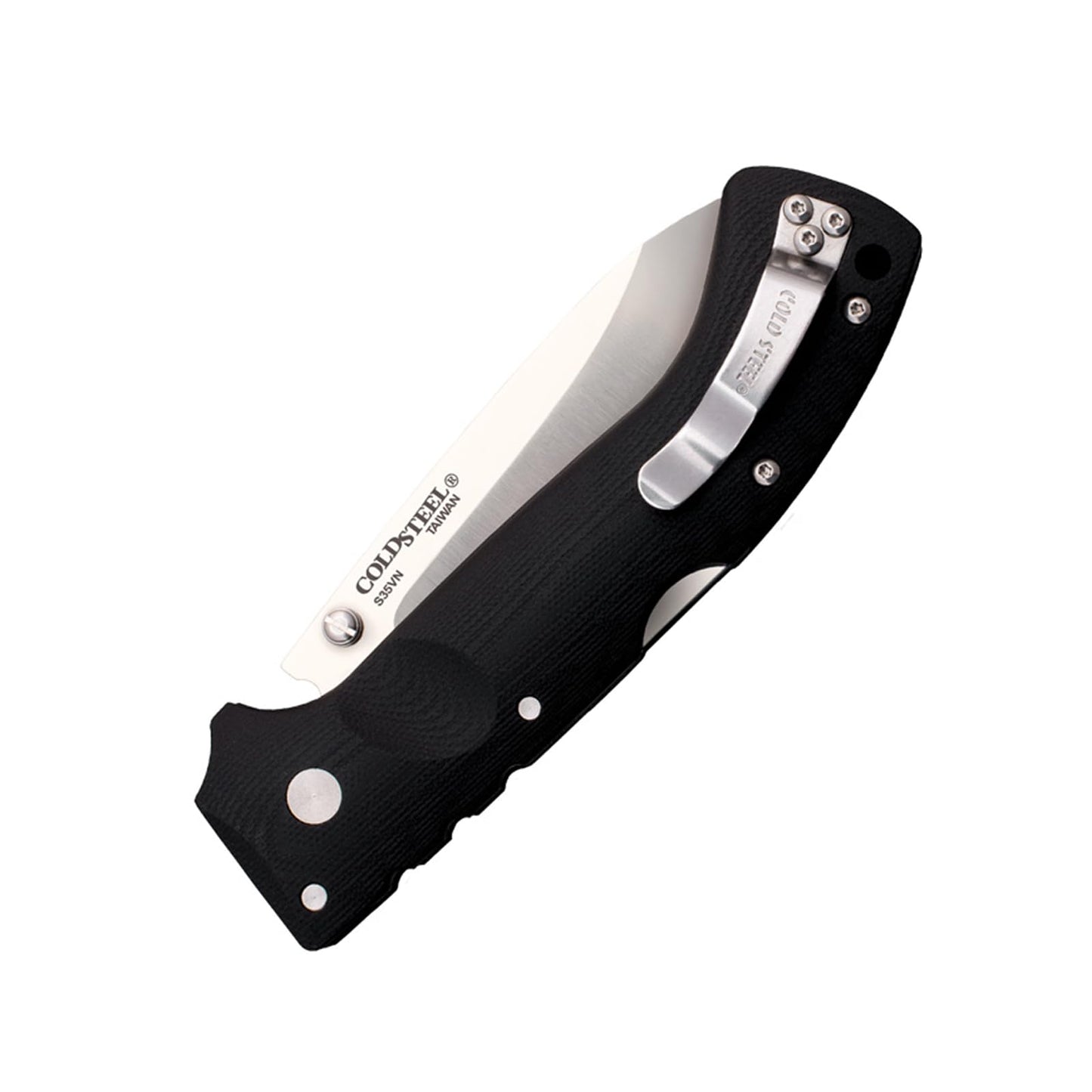 Cold Steel Ultimate Hunter 3.5" S35VN Razor-Sharp Blade 5" G-10 Easy-To-Grip Orange Handle Hunting Folding Knife with Tri-Ad Locking Mechanism