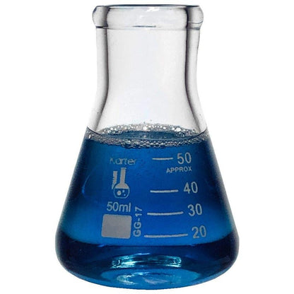 Glass Erlenmeyer Flask Set - 3 Sizes - 50, 150 and 250ml, Karter Scientific
