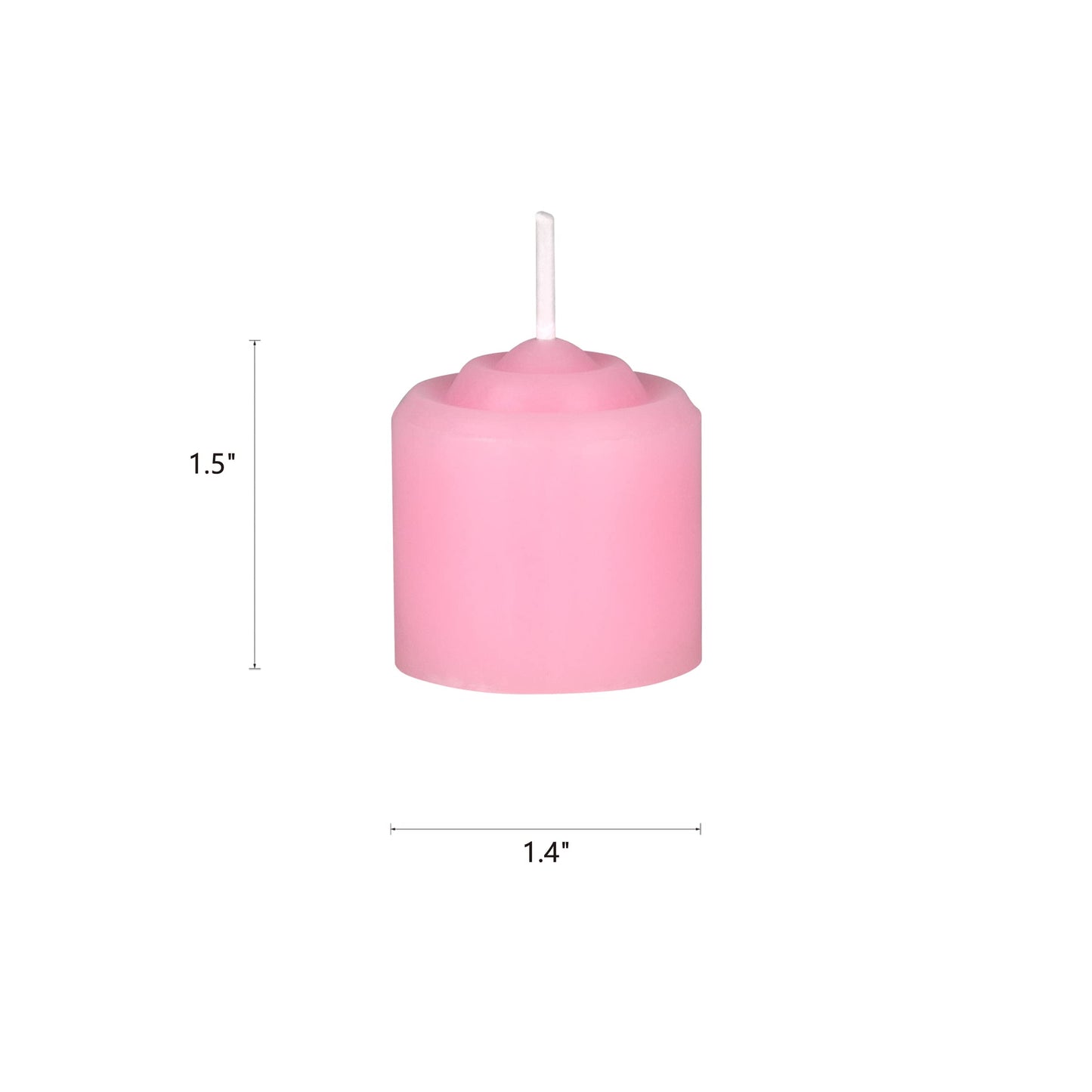 Mega Candles 12 pcs Unscented Pink Votive Candles, Hand Poured Wax Candle 10 Hours 1.38 Inch x 1.5 Inch, Home Décor, Wedding Receptions, Centerpieces, Occasions, Events, Festivities, Meditations