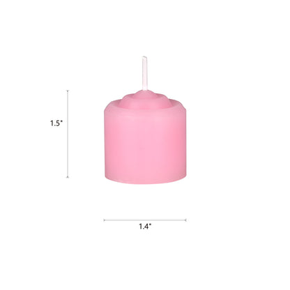 Mega Candles 12 pcs Unscented Pink Votive Candles, Hand Poured Wax Candle 10 Hours 1.38 Inch x 1.5 Inch, Home Décor, Wedding Receptions, Centerpieces, Occasions, Events, Festivities, Meditations
