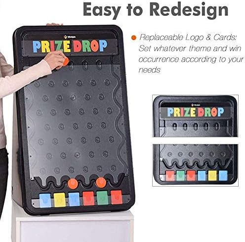 ZeHuoGe 30 Prize Drop Boards Disk Game Foldable Stand Customizable 6 Slots with 10 Pucks for Carnival Tradeshow Party