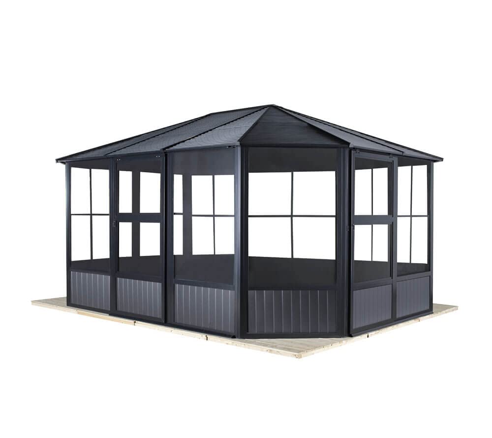 Sojag Outdoor 12' x 12' Charleston Solarium Outdoor Sunroom with Mosquito Nets