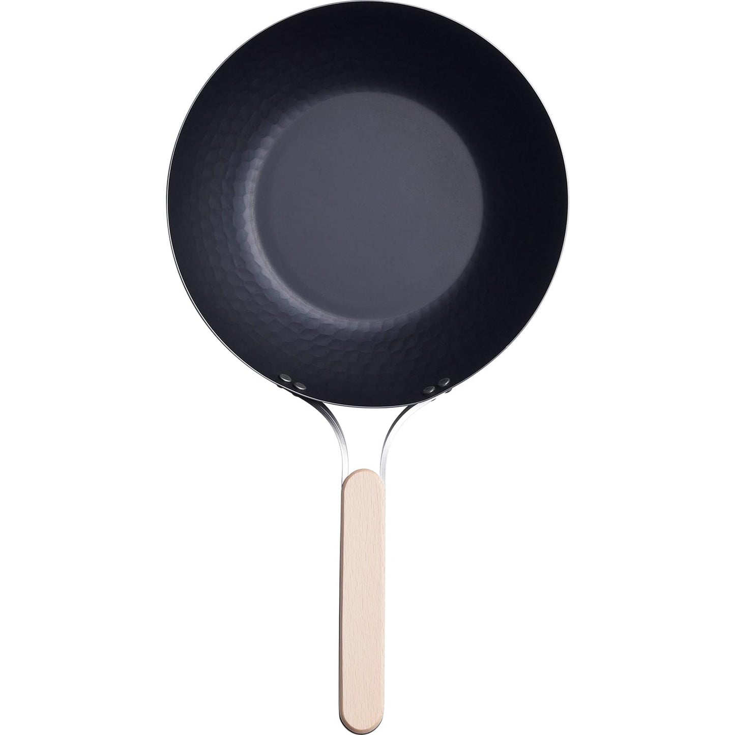 Wahei Freiz EN-011 Enzo Enzo Iron Wok, 8.7 inches (22 cm), Induction Compatible, Gas Frying Pan, Wok Pan, Wooden Handle, Made in Japan