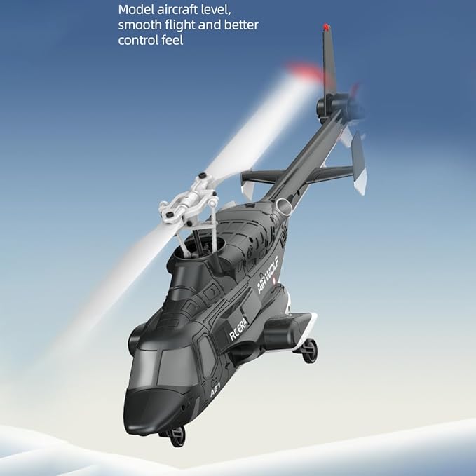 RC ERA A61 Flyingwolf RC Helicopter Model 1:52 Scale Single Rotor 4CH RC Helicopter with Optical Flow Positioning One-Key Start RTF Gyro Stabilized Aircraft for Adults Beginners