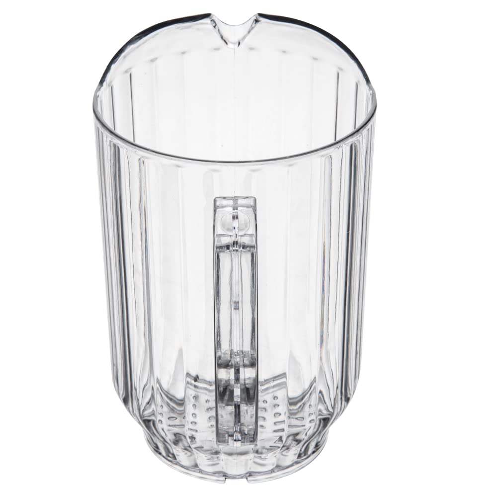 Restaurantware 60 Ounce Beer Pitcher - 1 Count - Chef 101 Durable Restaurant Pitcher - Hard Plastic, Serve Soda, Lemonade, Juice, Or Sangria, Clear Plastic Water Glass, For Bars, Parties, Or Homes,