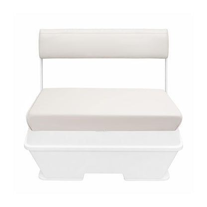 ALMULOO 8WD156-R-S Replacement Seat Bottom Cushion Compatible with 8WD156 Series 70 Quart Swingback Cooler Seat for Fishing, Pontoon Boat, Yacht Universal Pontoon Boat Parts White Plastic