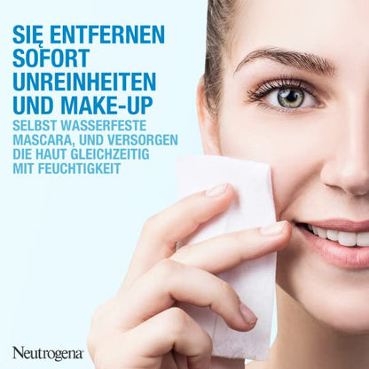 Neutrogena Hydro Boost Aqua Cleansing Wipes/With Neutrogena Cleansing Technology, Hyaluronic Acid and Moisturiser / 6 x 25 Pieces, 25 ml