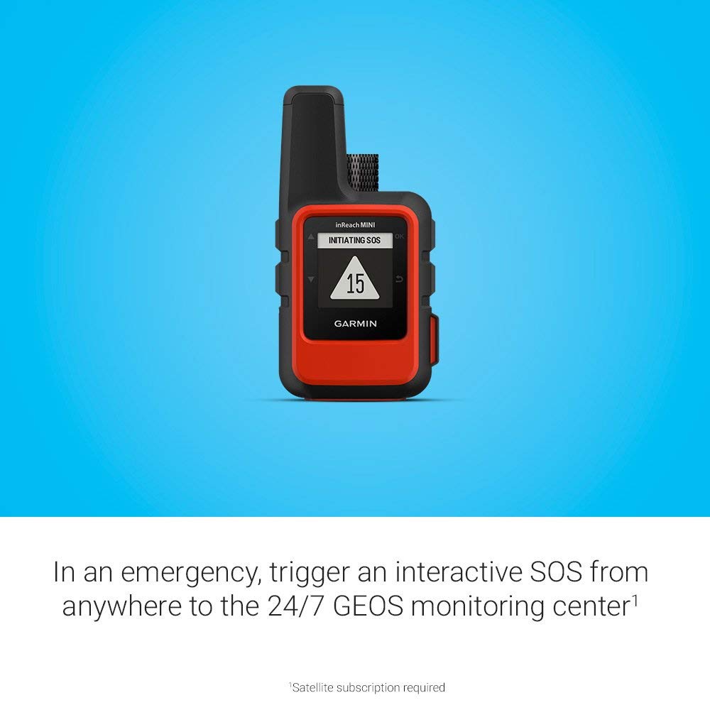 Garmin inReach Mini, Lightweight and Compact Handheld Satellite Communicator, Orange (Renewed)