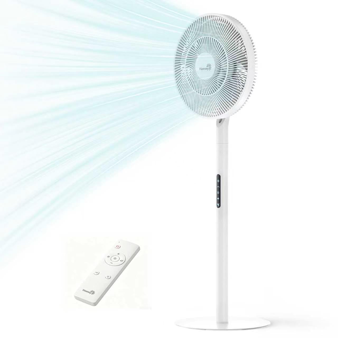Floor Fan,Pedestal Fan,Ultra Slim 2-in-1 Desk Fan, USB C Powered Charge,Compatible with Power Bank,Stand Fan with Remote,Adjustable Portable Fan for Bedroom, Office, RV, Camping,Indoor/Outdoor (WHITE)