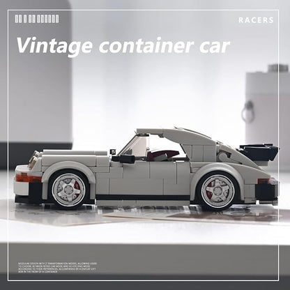 PB8816 1:32 Turbo Sports Car Buliding Blocks Set 343 Pieces MOC Super Racing Model Kit with Display Container Clamping Blocks Toy Gift for Adults