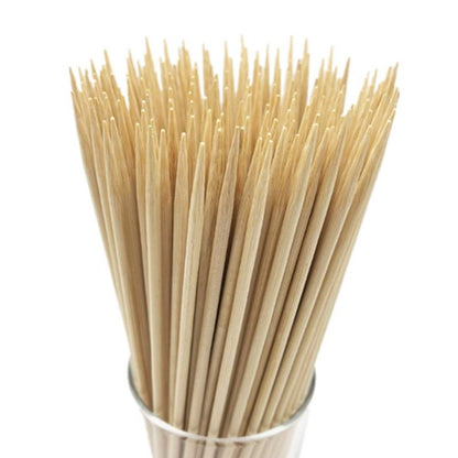6" Natural Bamboo Skewers for BBQ，Appetiser，Fruit，Cocktail，Kabob，Chocolate Fountain，Grilling，Barbecue，Kitchen，Crafting and Party. Φ=4mm, More Size Choices 8"/10"/12"/14"/16"/17.5"/30"/36"(500 PCS)