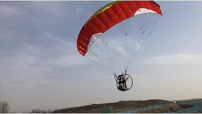 2.4G RC Paraglider with Wheeled Cart &amp 1.8m Wingspan Nylon Canopy High-Altitude Stunt Flight Paraglider 30 Mins Flight Time Ideal Gift for Outdoor Adventurer (RTF/Random Color)